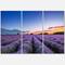 Designart - Sunrise & Dramatic Clouds Over Lavender Field I - Farmhouse Canvas Wall Art Print